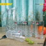 1.7 liter Glass water jug with 278ml 6pcs glass set