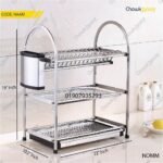 3 Layer dish drying rack wall mounted