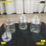 3 Pcs glass jar set 300 ml- FKCS