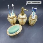 4 pcs bathroom set golden color