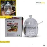 Acrylic jam jar with lid and spoon