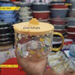 Fire prof measuring mug with lid- 1200 ml