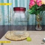 Glass jar with plastic lid