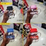 Glass mug with lid- 350 Ml