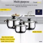 Kaisa villa stainless steel cooking set- 6 Pcs- kv6609