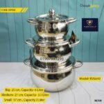 Kaisa villa stainless steel cooking set- 6 Pcs- kv6604