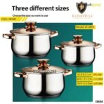 Kaisa villa stainless steel cooking set 6 pcs- W 2003