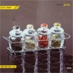 Spice jar set with tray- 4 pcs set