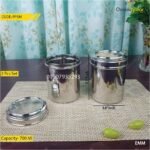 Stainless steel container set with lid- 2 pcs