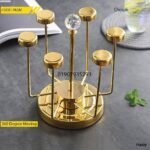 Stainless steel moving glass stand - 6 hooks