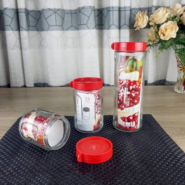 3pcs airtight glass Jar (Y6602-5) - Image 2