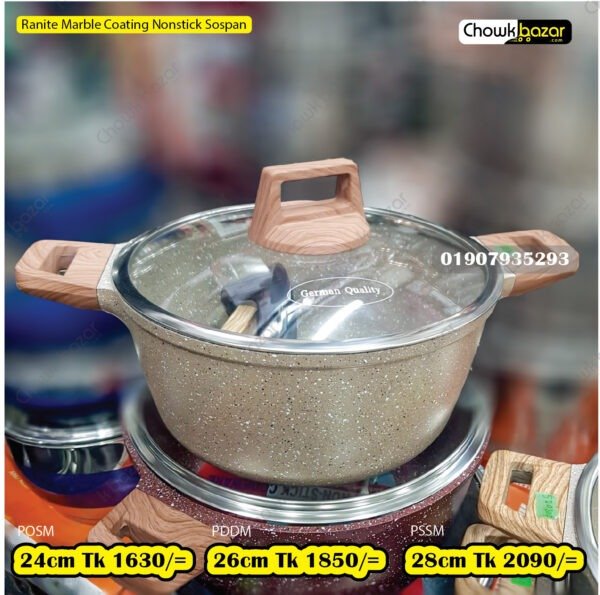 Ranite Marble Coating Nonstick Saucepan - Image 1