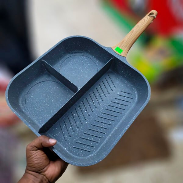 28cm Nonstick Divided Grill Pan - Image 4
