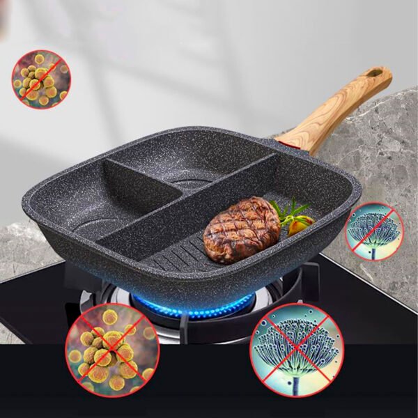 28cm Nonstick Divided Grill Pan - Image 2