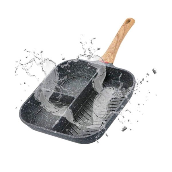 28cm Nonstick Divided Grill Pan - Image 3