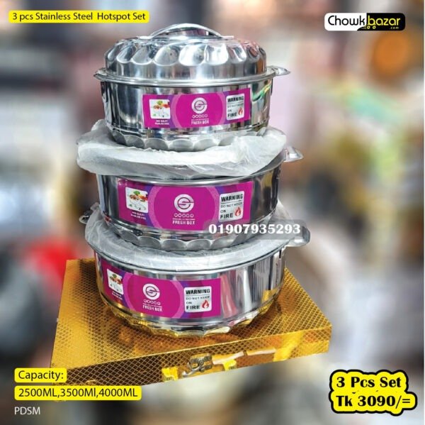 3 pcs Stainless Steel  Hotspot Set - Image 1