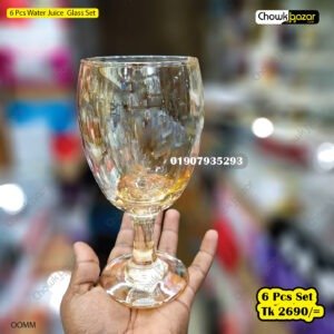 6 Pcs Golden Juice Glass Set