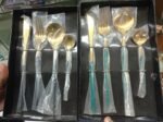 4 Pcs Stainless Steel Green Cutlery Set - Image 2