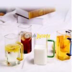 400ml 4pcs Borosilicate glass mug Square 01376