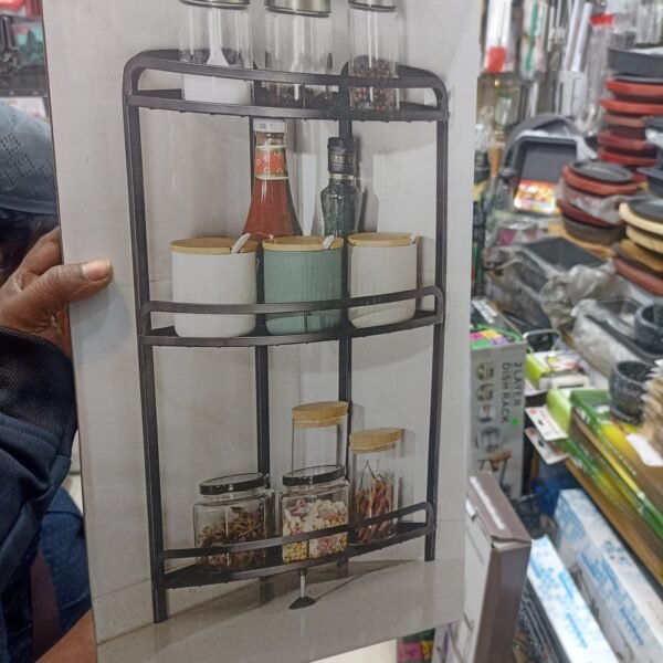 Multi Functional 3 Tier Corner Shelf Rack - Image 2