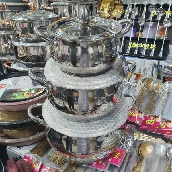3 Pcs Stainless Steel Hari Set (KV6640) - Image 2