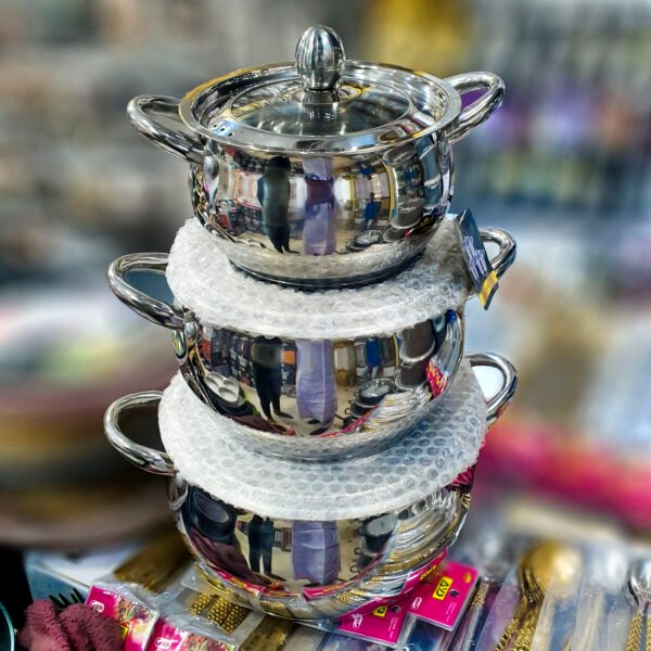 3 Pcs Stainless Steel Hari Set (KV6640) - Image 1