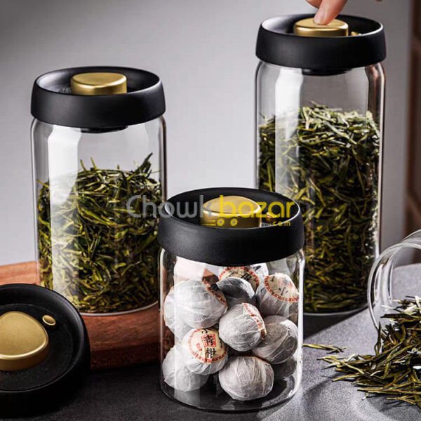 3Pcs Airtight Glass Jar press lock 00471 - Image 1