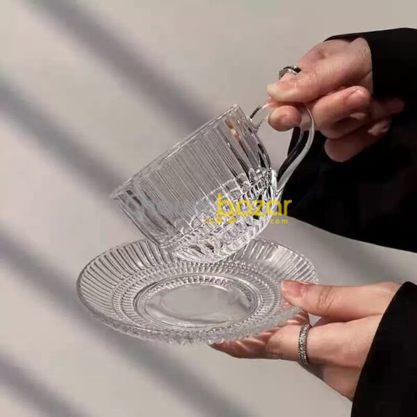 6 Pcs Glass Tea Cup Set 00601 - Image 3