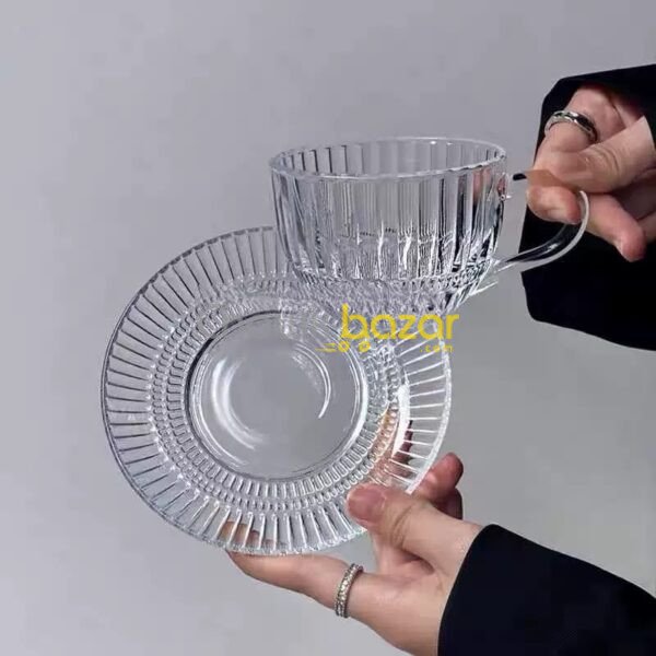 6 Pcs Glass Tea Cup Set 00601 - Image 1