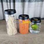 3Pcs Airtight Glass Jar press lock 00471 - Image 2