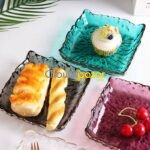 260ml Square Ice Dew Glass Plate 00728