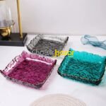 260ml Square Ice Dew Glass Plate 00728 - Image 2