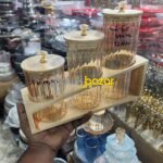 3 Pcs Airtight Glass Jar With Stand - AH 00752 - Image 2