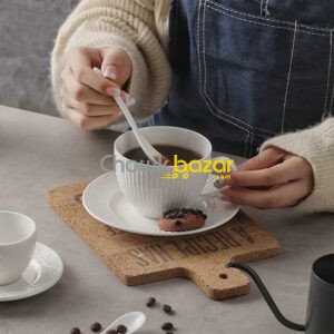 Ceramic Cup Set with Saucer- Step 00747