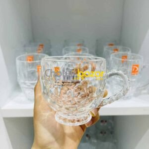 Crystal Glass Tea Coffee Cup Set with Saucer 00754