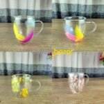 Double wall Flower Mug 00668