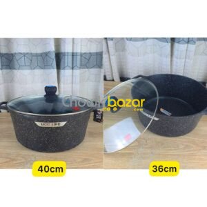 UCC Life Granite coating Casserole With Glass Lid