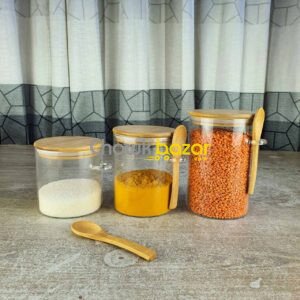 3pcs Airtight Jar set With Spoon - AH 00844