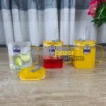 490ml Borosilicate Square Juice Pot Yellow 00860