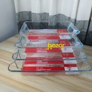 4pcs Rectangular Serving Dish Two Handle 00867