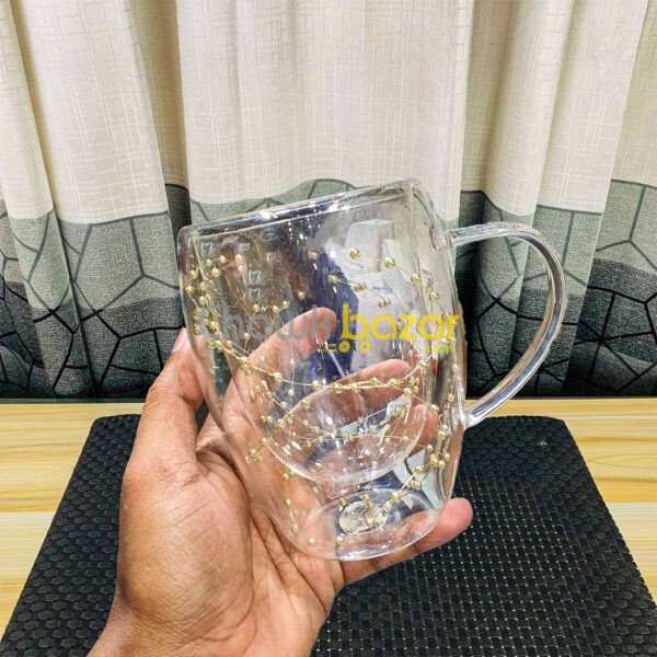 300ml Glass Mug Flower HDV 00915 - Image 2