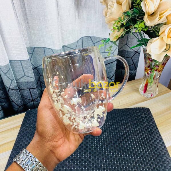 300ml Glass Mug Flower HDV 00915 - Image 4